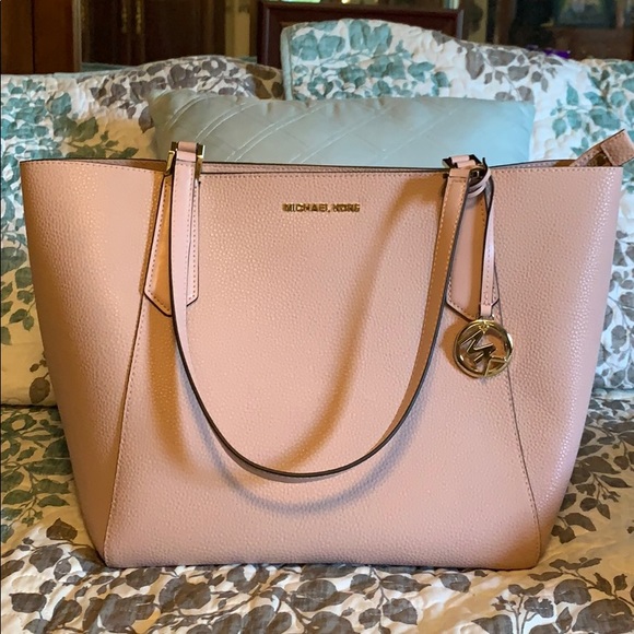 Michael Kors Handbags - Michael Kors Pink Kimberly Tote Hand Bag